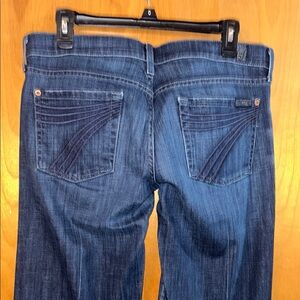 7 For All Mankind Blue Boot Cut Jeans